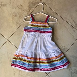 Like New Girls 24M summer dress with pink hat